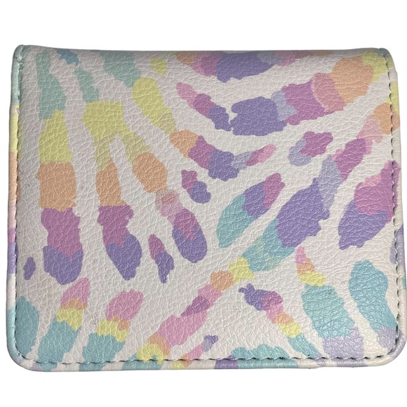 Luv Betsey Leopard Rainbow Pastel Print Small Wallet for Girls - Picture 3 of 6